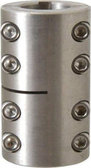 Climax Metal Products - 1" Inside x 1-3/4" Outside Diam, Two Piece Rigid Coupling with Keyway - 3" Long x 1/4" Keyway Width x 1/8" Keyway Depth - Exact Tool & Supply