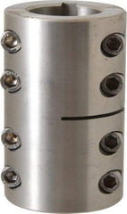 Climax Metal Products - 1-1/4" Inside x 2-1/16" Outside Diam, Two Piece Rigid Coupling with Keyway - 3-1/4" Long x 1/4" Keyway Width x 1/8" Keyway Depth - Exact Tool & Supply