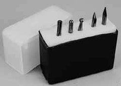 M.A. Ford - 5 Piece, 1/4" Shank Burr Set - Tungsten Carbide, Multiple Head Shape - Exact Tool & Supply