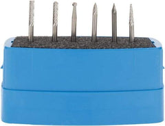 M.A. Ford - 6 Piece, 1/8" Shank Burr Set - Tungsten Carbide, Multiple Head Shape - Exact Tool & Supply