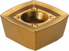 Kennametal - XDLT120508 Grade X500 Carbide Milling Insert - TiN/TiC/TiN Finish, 0.219" Thick, 1/2" Inscribed Circle, 0.031" Corner Radius - Exact Tool & Supply