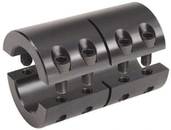Climax Metal Products - 10mm Inside x 29mm Outside Diam, Metric Two-Piece Clamping Rigid Coupling - 45mm Long - Exact Tool & Supply