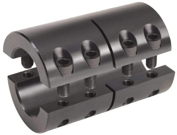 Climax Metal Products - 20mm Inside x 42mm Outside Diam, Metric Two-Piece Clamping Rigid Coupling - 65mm Long - Exact Tool & Supply