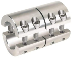 Climax Metal Products - 12mm Inside x 29mm Outside Diam, Metric Two-Piece Clamping Rigid Coupling - 45mm Long - Exact Tool & Supply