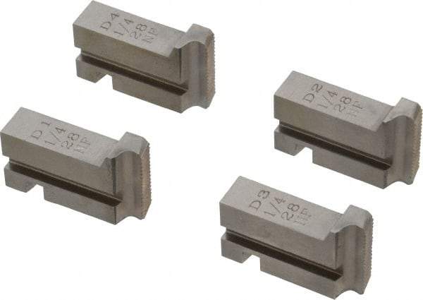 GTD - 1/4-28 UNF Thread, 10° Hook Angle, Projection, Right Hand High Speed Steel Chaser - Geometric 9/16 DSA Compatibility, 45° Chamfer Angle - Exact Tool & Supply