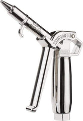 Coilhose Pneumatics - 150 Max psi High Flow Conical Nozzle Pistol Grip Blow Gun - 1/4 NPT, 4" Tube Length, Chrome Plated Aluminum & Brass - Exact Tool & Supply