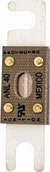 Cooper Bussmann - 40 Amp Non-Time Delay Fast-Acting Forklift & Truck Fuse - 125VAC, 80VDC, 3.18" Long x 0.75" Wide, Littelfuse CNL40, Bussman ANL-40, Ferraz Shawmut CNN40 - Exact Tool & Supply