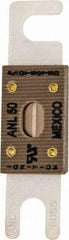 Cooper Bussmann - 50 Amp Non-Time Delay Fast-Acting Forklift & Truck Fuse - 125VAC, 80VDC, 3.18" Long x 0.75" Wide, Littelfuse CNL50, Bussman ANL-50, Ferraz Shawmut CNL50 - Exact Tool & Supply
