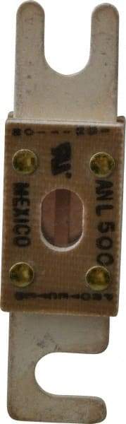 Cooper Bussmann - 500 Amp Non-Time Delay Fast-Acting Forklift & Truck Fuse - 125VAC, 80VDC, 3.18" Long x 0.75" Wide, Littelfuse CNL500, Bussman ANL-500, Ferraz Shawmut CNL500 - Exact Tool & Supply