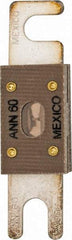 Cooper Bussmann - 60 Amp Non-Time Delay Fast-Acting Forklift & Truck Fuse - 125VAC, 80VDC, 3.18" Long x 0.75" Wide, Littelfuse CNN60, Bussman ANN-60, Ferraz Shawmut CNN60 - Exact Tool & Supply