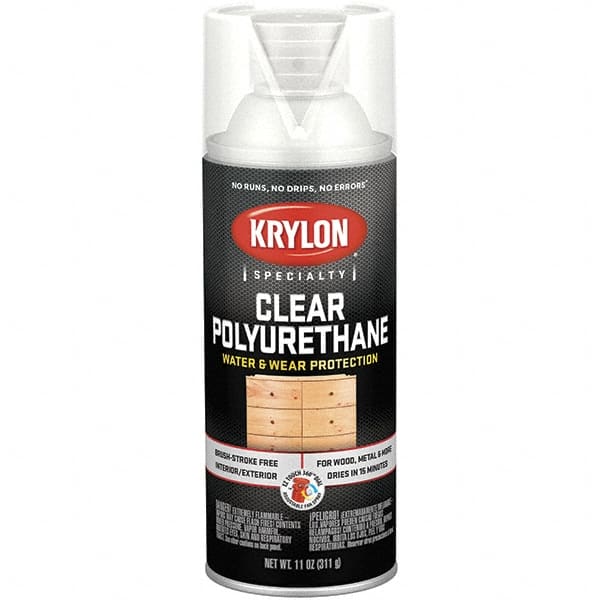 Krylon - Clear, Flat, Polyurethane Spray Paint - Exact Tool & Supply
