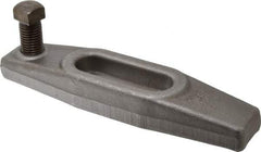 Gibraltar - 15/16" Stud, 2-3/4" Travel, 10" OAL x 2-1/2" Overall Width x 1-3/8" Overall Height, Heel Clamp - Grade ASTM A521 Class CA Forged Steel, 3-11/16" Long x 15/16" Wide Slot, Tapped - Exact Tool & Supply