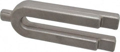 Gibraltar - 2-3/8" Wide x 1-1/8" High, Forged Steel, U Shaped Strap Clamp - 13/16" Stud, 7-3/8" Travel, 8" OAL, 7-3/8" Slot Length, 13/16" Slot Width - Exact Tool & Supply