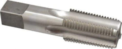 Reiff & Nestor - 1/2-14 PTF SAE Thread, 4 Flute Short Projection Standard Pipe Tap - 3-1/8" OAL, 1-3/8" Thread Length, 11/16" Shank Diam, Bright Finish, High Speed Steel - Exact Tool & Supply
