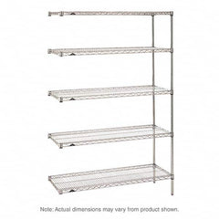 Metro - 2,000 Lb Capacity 5 Shelf Wire Shelving - Add-On Unit - Exact Tool & Supply