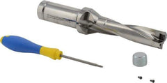 Iscar - 4-1/4" Max Drill Depth, 4xD, 1-1/16" Diam, Indexable Insert Drill - 2 Inserts, 1-1/4" Shank Diam, Straight Shank - Exact Tool & Supply