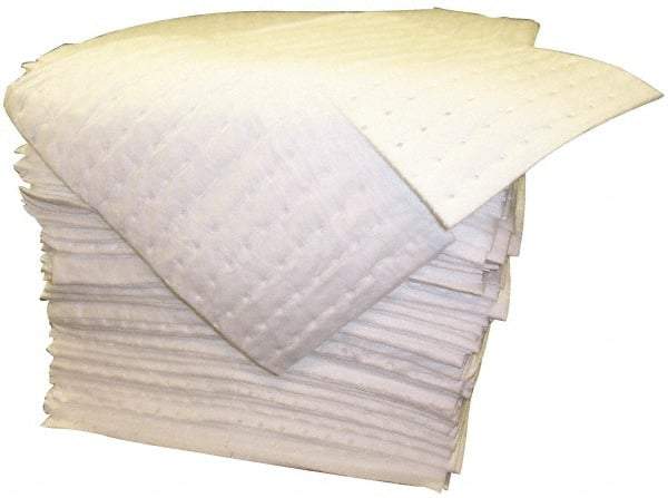PRO-SAFE - 30 Gal Capacity per Package, Oil Only Pad - 17" Long x 15" Wide, White, Polypropylene - Exact Tool & Supply