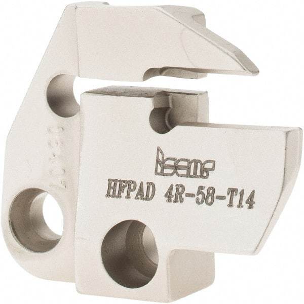 Iscar - Right Hand Cut, 4mm Insert Width, Cutoff & Grooving Support Blade for Indexables - 14mm Max Depth of Cut, 5.8mm Head Projection - Exact Tool & Supply