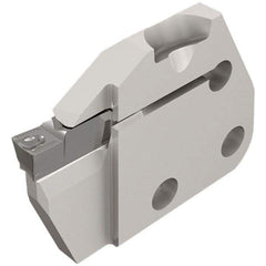 Iscar - Left Hand Cut, 4.76mm Insert Width, Cutoff & Grooving Support Blade for Indexables - 12mm Max Depth of Cut, 6mm Head Projection - Exact Tool & Supply