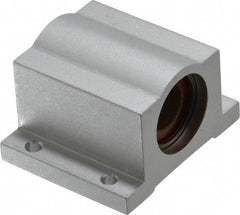 Pacific Bearing - 1/2" ID, 2" OAW x 1.688" OAL x 1-5/8" OAH Pillow Block - 975 Lb Static Cap, 1.688" Btw Mnt Hole Ctrs, 0.687" Base-to-Ctr Ht, Aluminum - Exact Tool & Supply