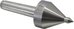 Riten - MT3 Taper Shank, 2-1/4" Head Diam 330 Lb Capacity Live Center - 5,000 Max RPM, 3-3/16" Head Length, 1/2" Point Diam, 3/4" Point Len, 330 Lb Max Workpc, 3-3/16" OAL, Pipe Nose Point - Exact Tool & Supply