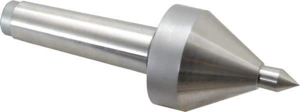 Riten - MT4 Taper Shank, 2-5/8" Head Diam 685 Lb Capacity Live Center - 4,000 Max RPM, 3-7/8" Head Length, 5/8" Point Diam, 15/16" Point Len, 685 Lb Max Workpc, 3-7/8" OAL, Pipe Nose Point - Exact Tool & Supply
