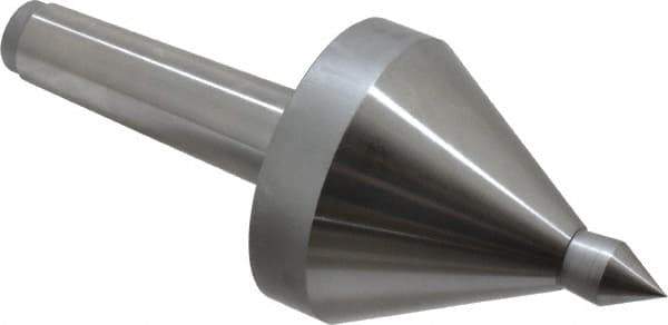 Riten - MT4 Taper Shank, 3-1/2" Head Diam 1,165 Lb Capacity Live Center - 3,500 Max RPM, 3-7/8" Head Length, 3/4" Point Diam, 1-1/8" Point Len, 1,165 Lb Max Workpc, 3-7/8" OAL, Pipe Nose Point - Exact Tool & Supply