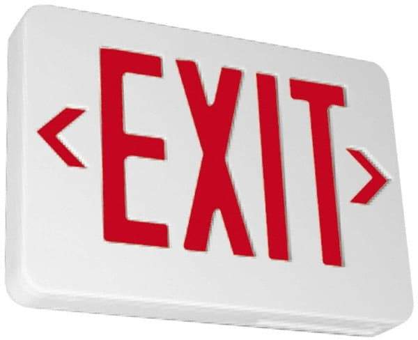 NMC - White, LED, Illuminated Exit Sign - Exact Tool & Supply