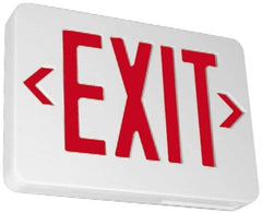 NMC - White, LED, Illuminated Exit Sign - Exact Tool & Supply