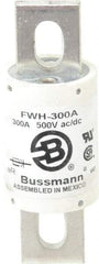 Cooper Bussmann - 500 VAC/VDC, 300 Amp, Fast-Acting Semiconductor/High Speed Fuse - Bolt-on Mount, 4-11/32" OAL, 200 (RMS Symmetrical), 50 at DC kA Rating, 1-1/2" Diam - Exact Tool & Supply