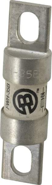 Cooper Bussmann - 500 VAC/VDC, 35 Amp, Fast-Acting Semiconductor/High Speed Fuse - Bolt-on Mount, 3-3/16" OAL, 200 (RMS Symmetrical), 50 at DC kA Rating, 13/16" Diam - Exact Tool & Supply