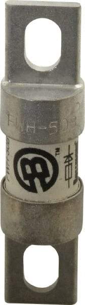 Cooper Bussmann - 500 VAC/VDC, 50 Amp, Fast-Acting Semiconductor/High Speed Fuse - Bolt-on Mount, 3-3/16" OAL, 200 (RMS Symmetrical), 50 at DC kA Rating, 13/16" Diam - Exact Tool & Supply