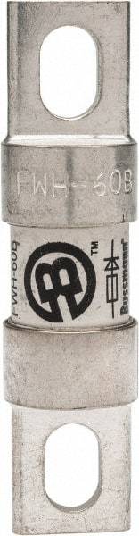 Cooper Bussmann - 500 VAC/VDC, 60 Amp, Fast-Acting Semiconductor/High Speed Fuse - Bolt-on Mount, 3-3/16" OAL, 200 (RMS Symmetrical), 50 at DC kA Rating, 13/16" Diam - Exact Tool & Supply