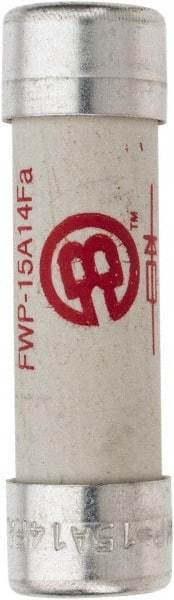 Cooper Bussmann - 690 VAC (IEC), 700 VAC (UL), 800 VDC, 15 Amp, Fast-Acting Semiconductor/High Speed Fuse - 50.8mm OAL, 200 (RMS), 50 at DC kA Rating, 9/16" Diam - Exact Tool & Supply