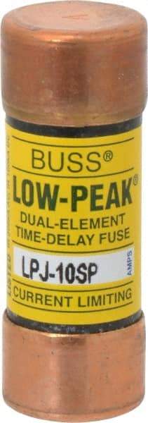 Cooper Bussmann - 300 VDC, 600 VAC, 10 Amp, Time Delay General Purpose Fuse - Fuse Holder Mount, 2-1/4" OAL, 100 at DC, 300 at AC (RMS) kA Rating, 13/16" Diam - Exact Tool & Supply