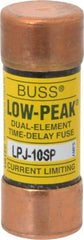 Cooper Bussmann - 300 VDC, 600 VAC, 10 Amp, Time Delay General Purpose Fuse - Fuse Holder Mount, 2-1/4" OAL, 100 at DC, 300 at AC (RMS) kA Rating, 13/16" Diam - Exact Tool & Supply