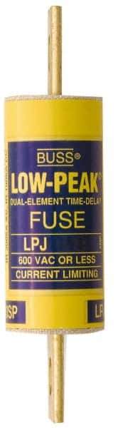 Cooper Bussmann - 300 VDC, 600 VAC, 350 Amp, Time Delay General Purpose Fuse - Bolt-on Mount, 7-1/8" OAL, 100 at DC, 300 at AC (RMS) kA Rating, 2" Diam - Exact Tool & Supply