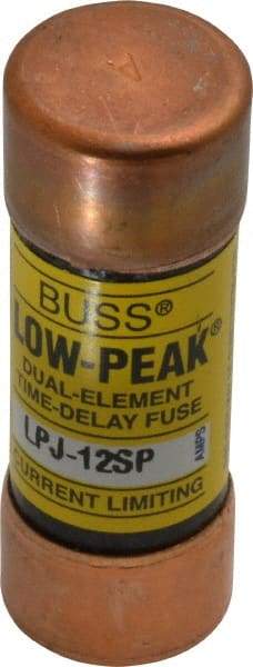 Cooper Bussmann - 300 VDC, 600 VAC, 12 Amp, Time Delay General Purpose Fuse - Fuse Holder Mount, 2-1/4" OAL, 100 at DC, 300 at AC (RMS) kA Rating, 13/16" Diam - Exact Tool & Supply