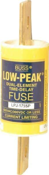 Cooper Bussmann - 300 VDC, 600 VAC, 175 Amp, Time Delay General Purpose Fuse - Bolt-on Mount, 5-3/4" OAL, 100 at DC, 300 at AC (RMS) kA Rating, 1-5/8" Diam - Exact Tool & Supply