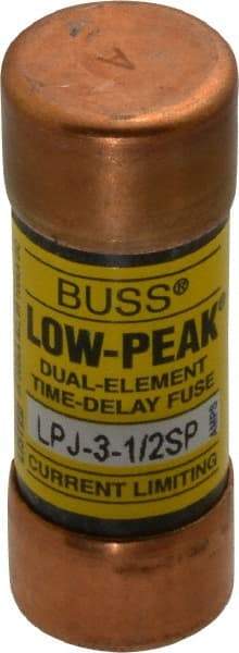 Cooper Bussmann - 300 VDC, 600 VAC, 3.5 Amp, Time Delay General Purpose Fuse - Fuse Holder Mount, 2-1/4" OAL, 100 at DC, 300 at AC (RMS) kA Rating, 13/16" Diam - Exact Tool & Supply