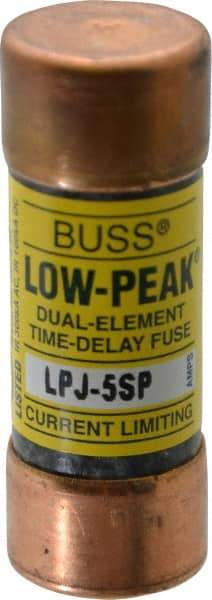 Cooper Bussmann - 300 VDC, 600 VAC, 5 Amp, Time Delay General Purpose Fuse - Fuse Holder Mount, 2-1/4" OAL, 100 at DC, 300 at AC (RMS) kA Rating, 13/16" Diam - Exact Tool & Supply