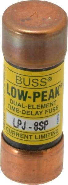 Cooper Bussmann - 300 VDC, 600 VAC, 8 Amp, Time Delay General Purpose Fuse - Fuse Holder Mount, 2-1/4" OAL, 100 at DC, 300 at AC (RMS) kA Rating, 13/16" Diam - Exact Tool & Supply