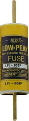 Cooper Bussmann - 300 VDC, 600 VAC, 80 Amp, Time Delay General Purpose Fuse - Bolt-on Mount, 4-5/8" OAL, 100 at DC, 300 at AC (RMS) kA Rating, 1-1/8" Diam - Exact Tool & Supply