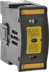 Cooper Bussmann - 1 Pole, 600 VAC/VDC, 60 Amp, DIN Rail Mount Fuse Holder - Compatible with J Class, 1.52 Inch Wide Fuse - Exact Tool & Supply