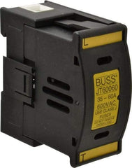 Cooper Bussmann - 1 Pole, 600 VAC/VDC, 60 Amp, DIN Rail Mount Fuse Holder - Compatible with J Class, 1.52 Inch Wide Fuse - Exact Tool & Supply