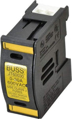 Cooper Bussmann - 1 Pole, 600 VAC/VDC, 30 Amp, DIN Rail Mount Fuse Holder - Compatible with J Class, 1.23 Inch Wide Fuse - Exact Tool & Supply