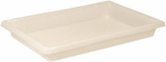Rubbermaid - Rectangular, White Polyethylene Food Tote Box - 3-1/2" High x 18" Wide x 26" Long, with Snap-On Lid - Exact Tool & Supply