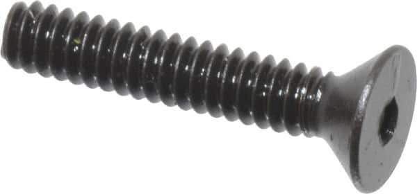 Holo-Krome - #4-40 UNC Hex Socket Drive, 82° Flat Screw - Alloy Steel, Black Oxide Finish, Fully Threaded, 5/8" OAL - Exact Tool & Supply