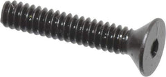 Holo-Krome - #4-40 UNC Hex Socket Drive, 82° Flat Screw - Alloy Steel, Black Oxide Finish, Fully Threaded, 5/8" OAL - Exact Tool & Supply
