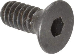 Holo-Krome - #10-24 UNC Hex Socket Drive, 82° Flat Screw - Alloy Steel, Black Oxide Finish, Fully Threaded, 1/2" OAL - Exact Tool & Supply